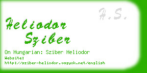 heliodor sziber business card